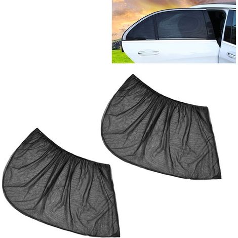 Lot de 2 pare-soleil pour vitres arrière de voiture - Filet de protection solaire - Isolation thermique - Protection UV - 122 x 70 cm - Accessoires voiture (1/4)