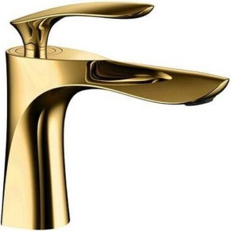 TRADE SHOP - Rubinetto Miscelatore Per Lavabo Bagno In Ottone Dorato 59363 Colore Oro Vintage -
