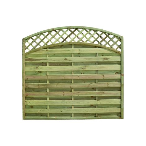 Pannello frangivento frangivista ad arco grigliato in pino impregnato cm.180x180h per giardino terrazza