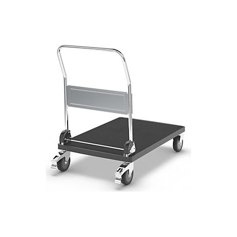 Carro de plataforma de plástico  1 manija  plegable  carga