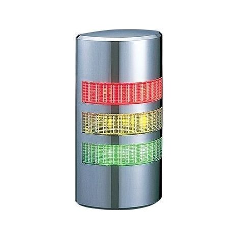 [NEUWERTIG] B-Ware PATLITE LED Halbsäule (chrom) zur Wandmontage inkl. R-Y-G, WE-302-RYG Signalturm (1/2)