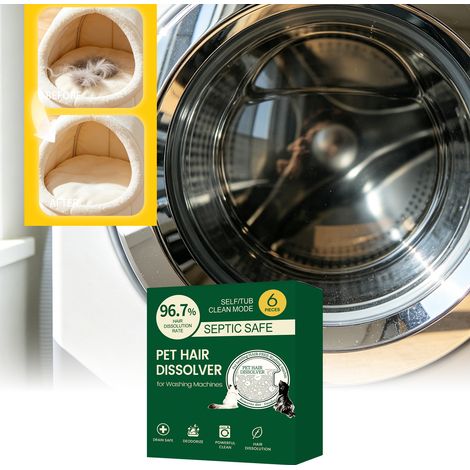 Mittel zur Auflösung von Tierhaaren, geeignet für die tägliche Haushaltsreinigung, Wäschereinigung, Tierhaarentfernung und die Verwendung in der Waschmaschine – 6 Stück -- BIEMMEDUE (1/5)