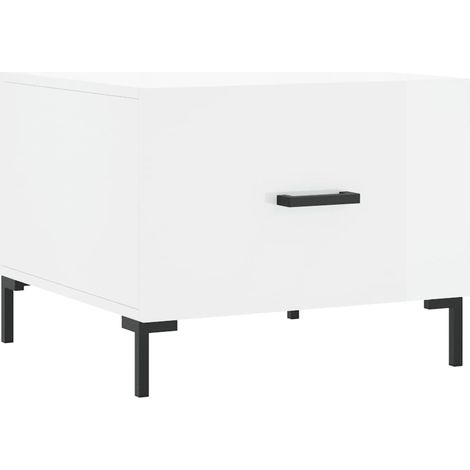 Maison Exclusive - Couchtisch Hochglanz-Weiß 50x50x40 cm Holzwerk
