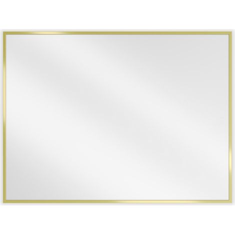 Mexen Loft miroir de salle de bains rectangulaire 80 x 60 cm, cadre doré - 9852-080-060-000-50 (1/5)