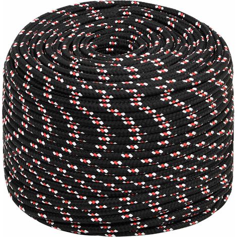 Maison Exclusive - Bootsseil Schwarz 10 mm 500 m Polypropylen