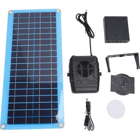 Ortviai Chauffage Solaire pour Abri Animal et Voiture – Panneau Solaire Monocristallin 30 W, Réglable, Compact (1/5)