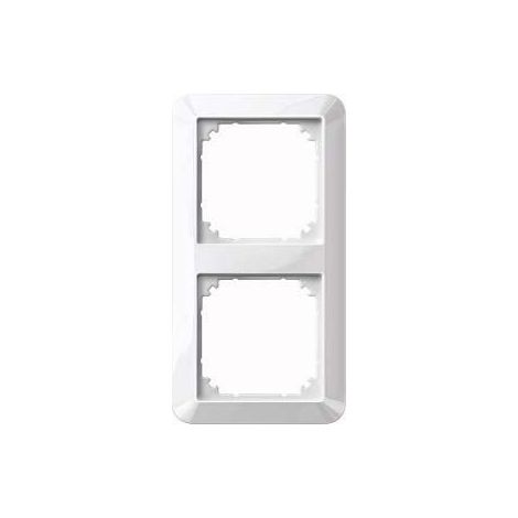 MERTEN 1-M CADRE, DOUBLE, ACTIF BLANC BRILLANT, 389225