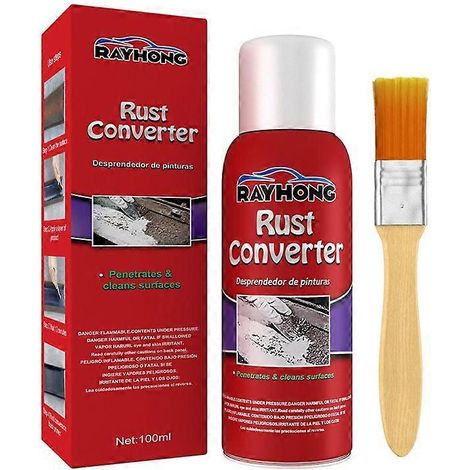 100 ml de produit antirouille pour châssis de voiture, convertisseur de rouille à base d'eau, apprêt, décapant antirouille pour surfaces métalliques, résistant aux intempéries, longue durée, applicate (1/4)