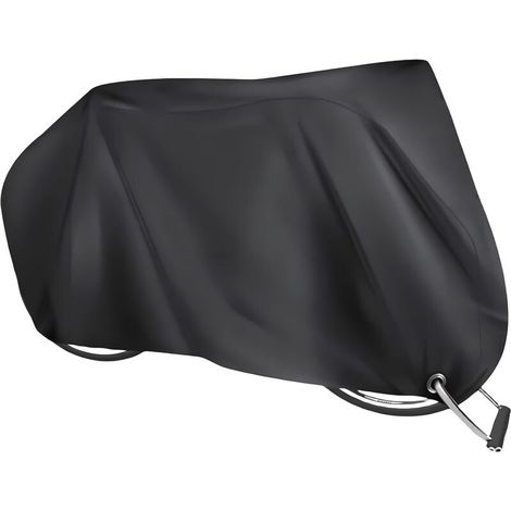 Wasserdichte Fahrradabdeckung 200x110x70cm mit Befestigungslöchern und UV-Schutz, hochwertiges Oxford-Gewebe für 2 Fahrräder (1/4)