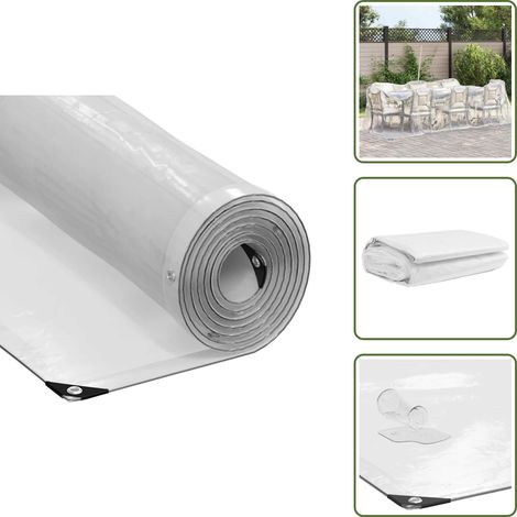 vidaXL Transparente Plane mit Ösen 2x4 m Polyethylen