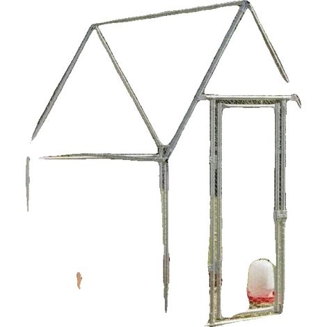 Poulailler, Acier Galvanisé Durable, Assemblage Facile, Argent (1/2)
