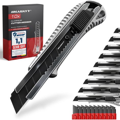 Lot Pro 10 Cutters + 100 Lames SK5 18mm - Kit Professionnel Complet avec Quick-Change (1/5)