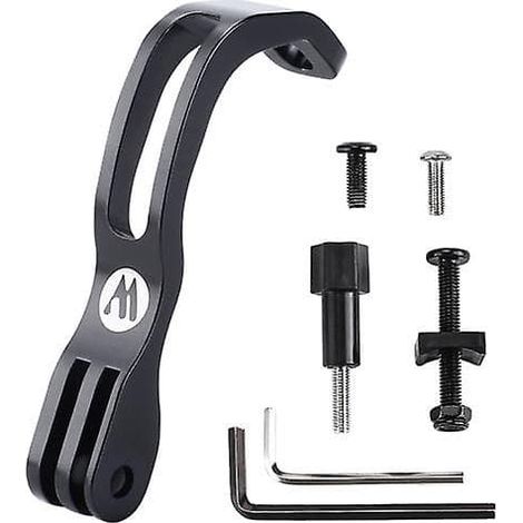 1 support de phare avant de vélo en acier inoxydable haute stabilité, installation facile, support de lampe réglable, accessoire pour trépied de caméra VTT noir (1/5)