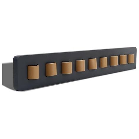 Porte-lunettes mural - Rangement pour plusieurs verres - Rangement pour plusieurs verres - Porte-lunettes - Noir - Porte-lunettes de soleil - Bois - 40 x 5,5 x 2,5 cm (1/5)