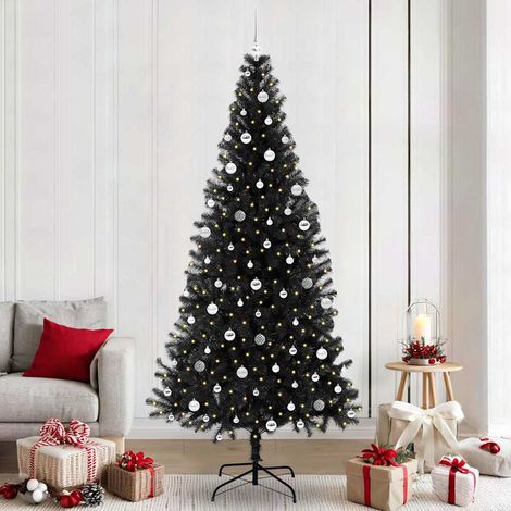 vidaXL Árbol de Navidad Negro 240 cm PVC (1/5)