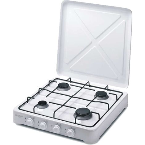 Bastilipo CG-400 - Fornello a gas butano o propano, 4,15 W, struttura in acciaio con doppio strato di smalto, colore: bianco (1/2)