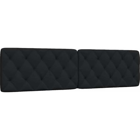 vidaXL Cabecero de cama acolchado tela negro 200 cm (1/5)