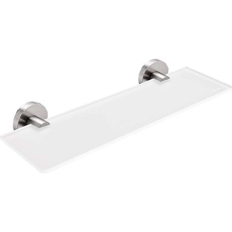 Nimco Unix - Ripiano, lunghezza 40 cm, vetro smerigliato/acciaio inox tagliato UNM 13091B-40-10 (1/2)