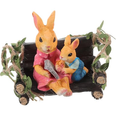 Animal Cr ative R sine Figurine De Lapin sur Balan oire D (1/5)