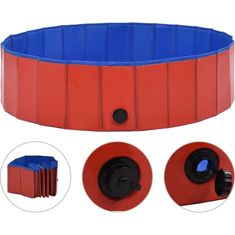 Faltbare Hundepool Rot 120x30 cm PVC