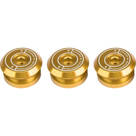 Lot de 3 caches décoratifs pour boulons de filtre à air moto Yamaha Xmax300 2017-2018, en alliage d'aluminium CNC, doré, Ø20mm (1/5)