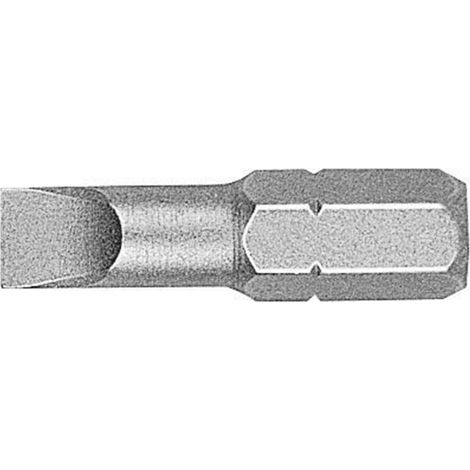 Embout plat court standard WITTE 1/4" 6,5 x 25 mm pour vis.