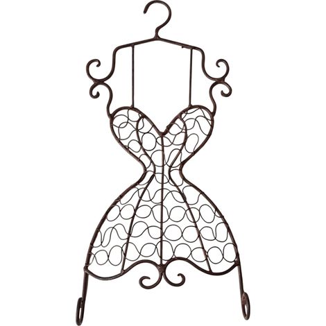 Percha decorativa de metal marrón