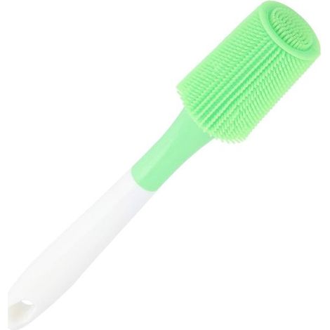 Spazzola in silicone per tazze, adatta per la cucina, per bottiglie, bicchieri, mug e tazzine da caffè, con manico lungo per raggiungere facilmente ogni punto. (1/4)