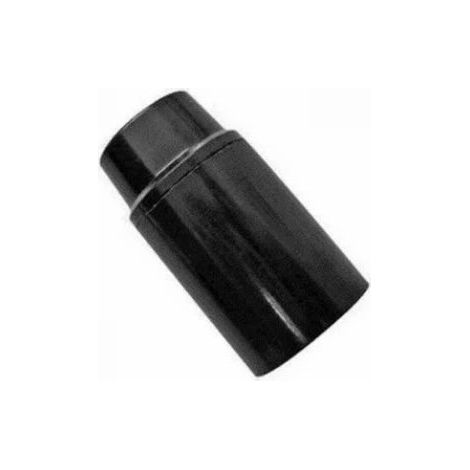 Portalampada lampadina liscio attacco E14 in PVC Colore Nero Kit 2 pezzi - FAEG