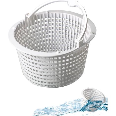 Panier Skimmer Piscine 16 Cm - Filtre Skimmer Piscine Panier en Plastique Durable, Facile à Installer, Accessoire Essentiel pour Filtration Efficace Et Entretien Facile De Votre Piscine.