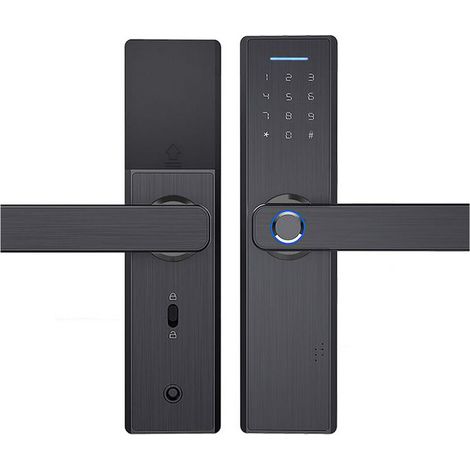 Serrure de porte électronique WiFi APP mot de passe serrures de porte biométriques intelligentes à empreintes digitales serrure de porte d'htel à domicile sans clé numérique (1/4)