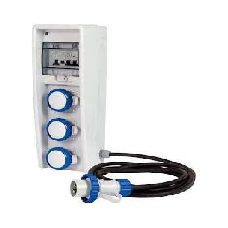 Quadro Garanti ASC IP65 3 Prese 2P+T 16A 2 Protezioni Con Cavo da 1,5mt 3kW