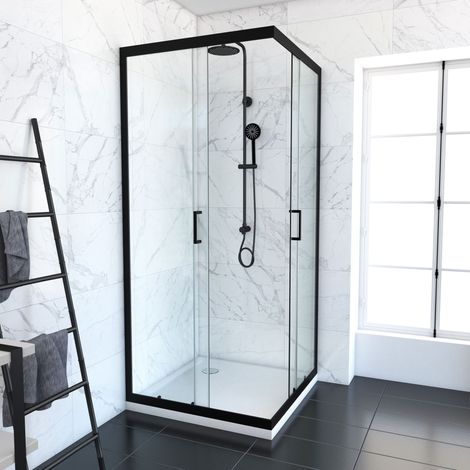 pack paroi porte de douche d'angle+ receveur a poser-90x90 ouverture en angle-crush moon angle 90x90 (1/4)