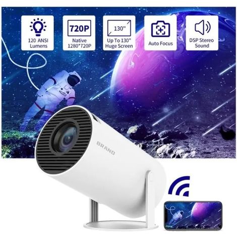 Vidéoprojecteur Portable - Android 11.0 - 1280x720 - 130 pouces - WiFi 2.4G/5G - BT4.1 (1/4)