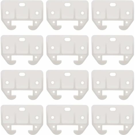 12 pezzi di guide per cassetti in plastica bianca, guide per cassetti di comò, parti di ricambio scorrevoli per mobili per comò, credenze, comodini e sistemi
