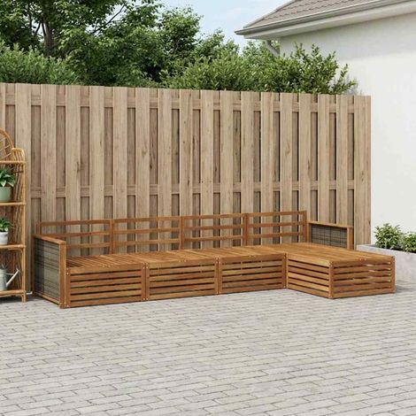 vidaXL Outdoor Sofa Set 5 pcs Natural Solid Acacia Wood (1/5)