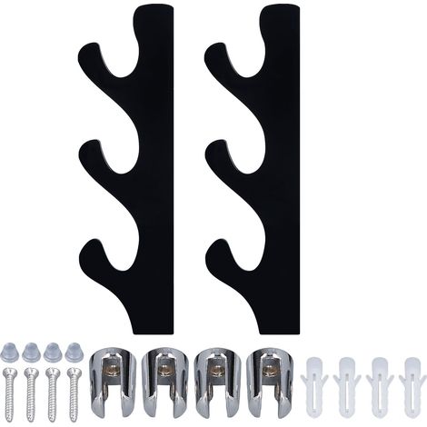 Support pour Épée Murale en Acrylic 3 Étagères Noir - Présentation pour Toutes les Épées (1/5)