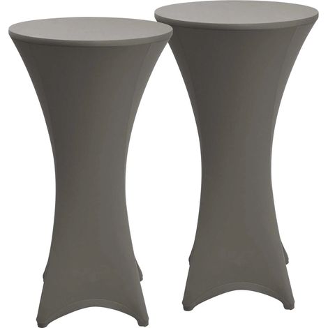 Stretch Stehtisch Bistrotisch Husse, Ø70-75cm, Anthrazit, 2er Set