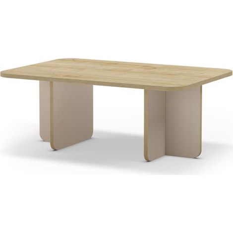 Mesa de centro modelo Noe acabado roble/crema, 42cm(alto) 110cm(ancho) 56m(fondo). (1/5)