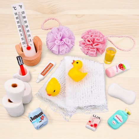 Articles De Toilette Et Accessoires De Porte Pour Maison De Poupée Et Lutin De Noël - Miniatures De Salle De Bain (1/5)