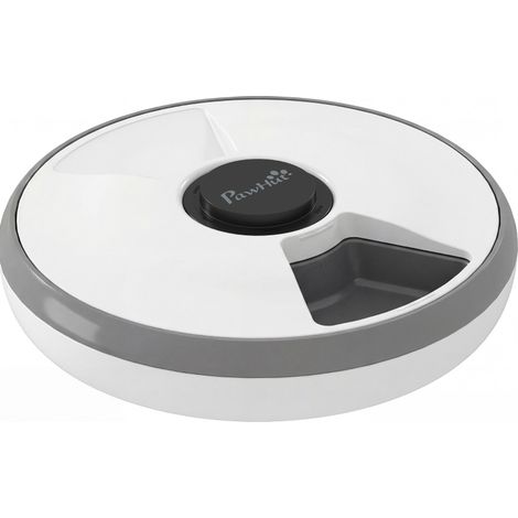 Distributeur automatique pour chat sans fil, avec minuterie jusqu’à 6 repas, écran LED et bac réfrigérant gris, pour croquettes ou pâtée - CHICFURN (1/5)