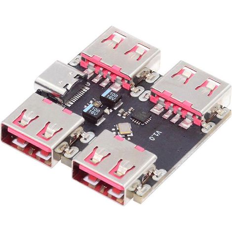 Hub USB 2.0 vers 4 canaux, module répartiteur USB 2.0 - USB-HUB-- (1/5)