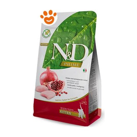 Farmina Cat N&D Prime Kitten Grain Free Pollo e Melograno - Farmina Cat N&D Prime Kitten Grain Free Pollo e Melograno - Sacco Da 5 Kg