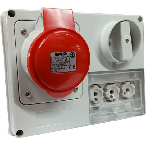 Presa Interbloccata Or.S.F.3P+N+T 32A 380V 6H Cbf ( Gewiss Cod. Gw66142 )