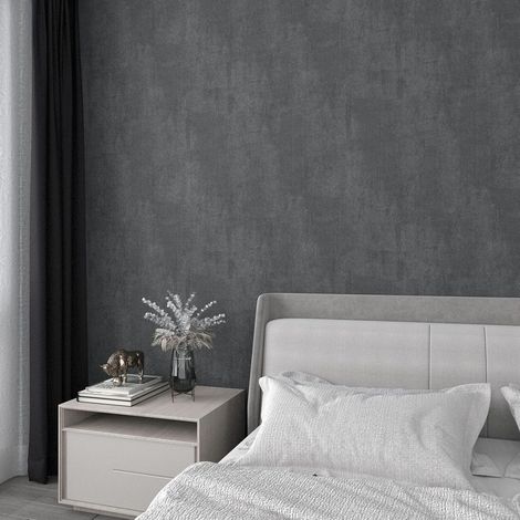 Papier Adhesif pour Mural Gris Foncé Effet Béton 40x500cm Papier Peint Autocollant Gris Mat Texturé Film Vinyle PVC Imperméable Salon Cuisine Chambre Meuble Décoration DIY (1/5)
