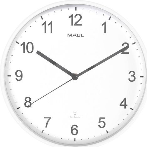 Horloge murale Maul 9054602 radiopiloté(e) 30.5 cm x 300 mm x 25 mm x 50 mm blanc (1/2)