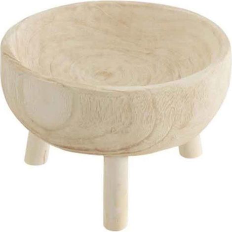 Coupelle sur Trépied en Bois "Jenny" 28cm Blanc (1/2)