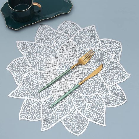 Sets de table imperméables et résistants à l'huile, lot de 4 pièces décoratives. (1/5)