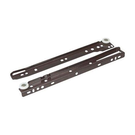 GUIDA CASSETTO SFILABILE - + RUOTE TEFLON KG 25 CM  35 MARRONE CF=PZ 4- 5 confezioni