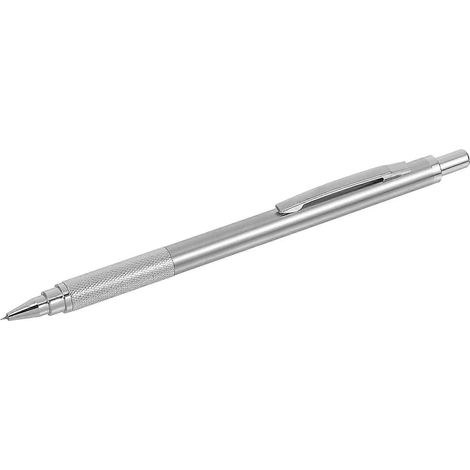 Stylo à graver en métal argenté compatible avec le travail du bois, 1 jeu d'outils en acier de type presse (1/5)